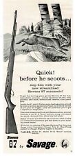 1960 SAVAGE Stevens 87 .22 Rifle rabbit hunting Vintage Print Ad picture