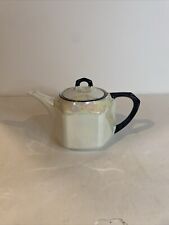 Antique H J Co Bavaria Beautiful TeaPot Black On White W/luster 1922-1930 picture