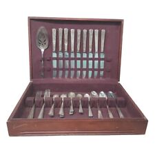 WM Rogers Sectional IS Silver Plate 37 Piece Flatware Set With Case  picture