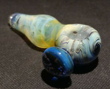 Space Themed Glass Pipe - Silver Fumed - Handmade in USA Subconscious Design picture