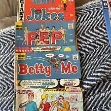Lot Of 3 Vintage Archie Comics Betty&Me, PEP, Jugheads Laugh Out Jokes 1970 picture