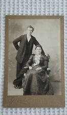 Antique Photograph Cabinet Card Victorian Couple Kansas Grondal 4.5 x 6.75 picture