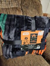 Disney Star Wars Halloween Plush Blanket Twin 60x90in Darth Vader HTF Very Soft picture