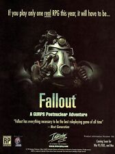 Fallout 1 PC Game 1997 Big Box Promo Ad Wall Art Print Poster Glossy 13
