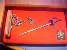 PAUL CHEN HANWEI MINI FRENCH SWEPT HILT RAPIER SWORD 17th CENTURY STAND GIFT BOX picture