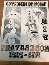 RARE T-Shirt Heat Transfer In loving memory of Kobe Bryant 11.5 x 9 picture