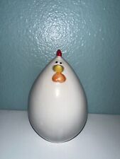 Egg Shaped Chicken Decor White 5 inches tall Decor New picture