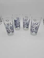 Blue Willow Set of 4 Drinking Tumbler Glasses picture