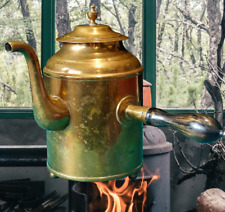 Swedish 1870s Brass Chocolate Pot Sweden ½ Kanna Antique Gothenburg Grannycore picture