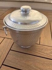 1960's Vintage Hammered Aluminum Ice Bucket Ray BB -501 Made in Italy   picture