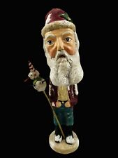 Bethany Lowe Santa Claus Bobblehead Figurine Christmas Snowman Old Man 6.5” picture
