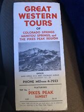 VTG 1960s Great Western Tours Of Colorado Springs Pike’s Peak, Travel Brochure picture