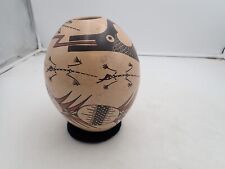 Mata Ortiz Hand built & Hand Painted Pot or Olla by Lucy Mora size 8