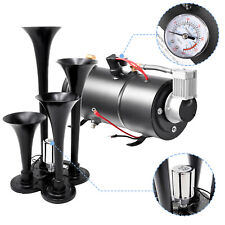 TRAIN HORN KIT FOR TRUCK/CAR/PICKUP LOUD SYSTEM 3L AIR TANK /150PSI /4TRUMPETS picture
