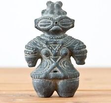 Japanese Dogu Jomon period Clay statue Earthen figure Doll Ancient 11.7cm Black picture