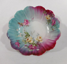 Antique R.C. Malmaison Bavaria Hand-painted Bowl with Roses-10 1/4