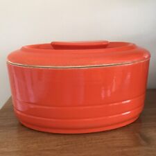 Hall China Co. for Westinghouse Orange Oval Refrigerator Dish Vintage picture