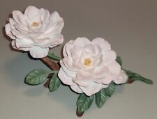 Lenox Garden Porcelain Flower Figurine Celestial Rose Pink & White Flower 9x3.5