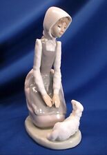 LLADRO NAO YOUNG GIRL KNEELING WITH LAMB HARDER TO FIND FIGURINE picture