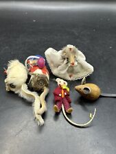 2 Vintage German Toy Mice w/real fur + 3 Bonus Mice picture