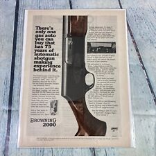 Vintage 1976 Browning B 2000 Shotgun Print Ad Genuine Magazine Advertisement picture