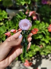 Pink Spring Garden Flowers Hand Glass Pipe Rosy Beautiful Cream Lollipop Girly picture