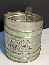Vintage Savory Junior Sift-Chine Flour Sifter Green Stripe Made In USA picture