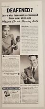 1948 Print Ad Western Electric Hearing Aids For Moderate or Severe Hearing Loss picture