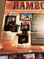Original 2008 ad  11- 8.5''  Rambo Sega   ARCADE VIDEO GAME FLYER picture