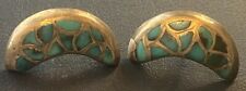 Zuni attr Alice Leekya Homer Random Freestyle Inlay Earrings Exquisite Turquoise picture