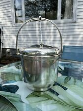 Vintage Sheffield Silver Co Ice Bucket Pyrex Insert USA Inc Claw picture