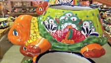 TALAVERA MEXICAN POTTERY - Animals - Med TURTLE PLANTER (H)  ***FREE FREIGHT*** picture