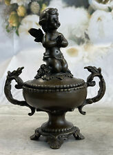 Bronze Sculpture Mythical Putti Angel Jewelry Box Detailed Classic Deal picture