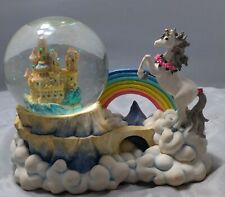 San Francisco Music Box Unicorn Rainbow Water Globe Castle 7