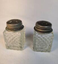 Salt & Pepper Shakers Diamond Cut Glass  picture