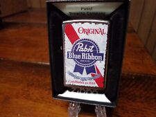 ORIGINAL PABST BLUE RIBBON BEER ESTABLISHED IN 1844 ZIPPO LIGHTER MINT IN BOX picture