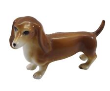 Vintage Miniature Dachshund Ceramic Dog Figurine Puppy Brown picture