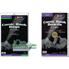 100 - BCW Silver Backing Boards & 2-Mil Resealable Polypropylene Comic Book Bags picture