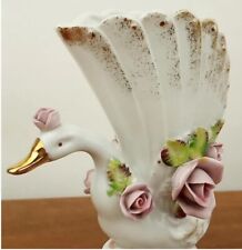 Vintage Mid-century Ceramic Swan Vase picture