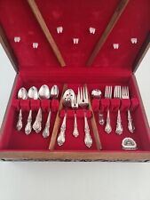 Oneida Community Stainless Flatware With Chest with Drawer Floral Design picture
