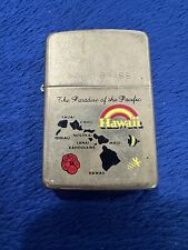 1990 Hawaiian Islands Paradise Of The Pacific Ocean Zippo Brass Lighter picture