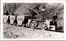 c1920 Eustis Mine Electric Locomotive Train Carts Hatley Quebec Snapshot Photo picture