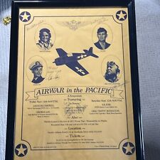 Airwar In Pacific Poster David McCampbell, Pappy Boyington, Aces. Signed *OBO* picture