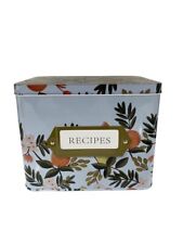 Tin Recipe Box With 14 Dividers & 50 Index Cards picture