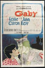 GABY Leslie Caron John Kerr  1956 Original 1 Sheet Movie Poster 27 x 41 - picture