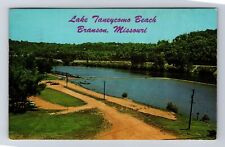 Branson MO-Missouri, Lake Taneycomo Beach, Antique, Vintage c1971 Postcard picture