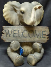 PACHY PRINCESS  Sitting Elephant WELCOME   Statue Figurine  H14.75'' picture