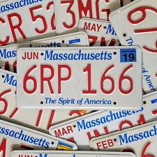 MASSACHUSETTS LICENSE PLATE 🔥FREE SHIPPING🔥 1 ~ w/RANDOM LETTERS & NUMBERS  picture
