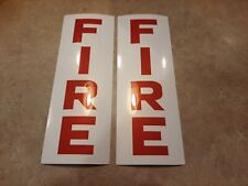 Gamewell Fire Alarm Box “FIRE”  Letter Decals White  1950’s 1960’s *DECALS ONLY* picture