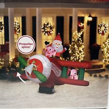 Holiday Time Animated Barnyard Airplane Inflatable 7.5 Feet Wide I-74 Christmas picture